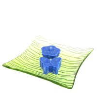 Dárková krabička (svíčky) - quilling šneček modrý